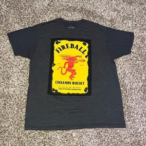 American Vintage Fireball whiskey graffic Tee